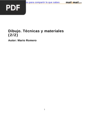 Dibujo. Técnicas y materiales