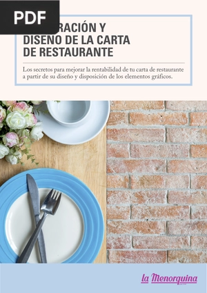 Elaboración y diseño de la carte de restaurante