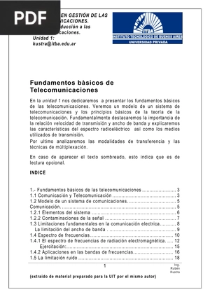 Fundamentos Básicos de Telecomunicaciones