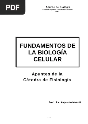 Fundamentos de la biología celular