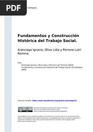 Fundamentos y Construcción Histórica del Trabajo Social