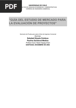 Guía de estudio de mercado para la evaluación de proyectos