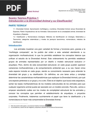 Introducción a la Diversidad Animal y su Clasificación