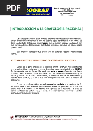 Introducción a la grafología racional