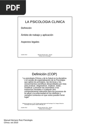 La Psicología Clínica