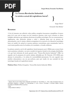 La Tercera Revolución Industrial: la retórica actual del capitalismo lateral