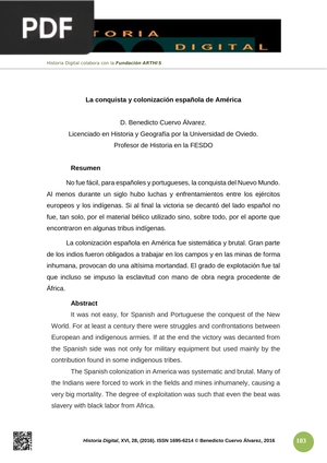 La conquista y colonización española de América