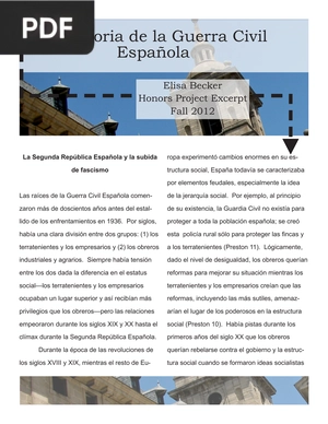 La historia de la Guerra Civil Española