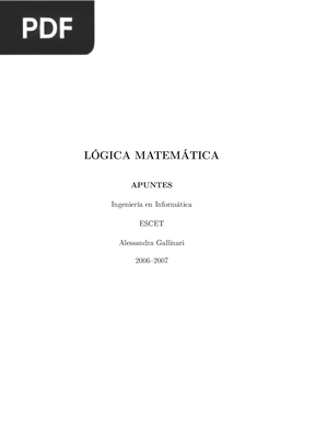 Lógica Matmática. Apuntes