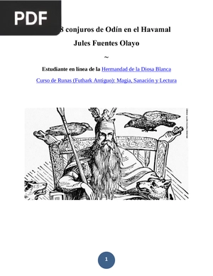 Los 18 conjuros de Odín en el Havamal