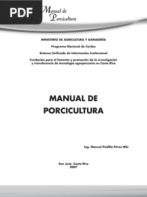 Manual de Porcicultura