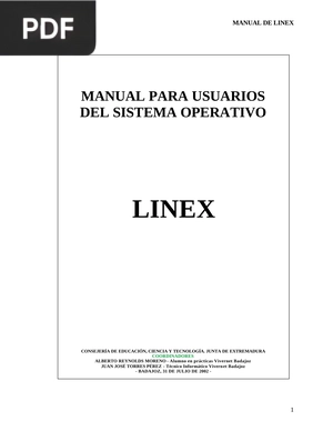 Manual para usuarios del sistema operativo Linex