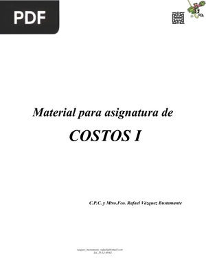 Material para asignatura de costos I