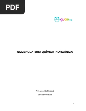 Nomenclatura Química Inorgánica