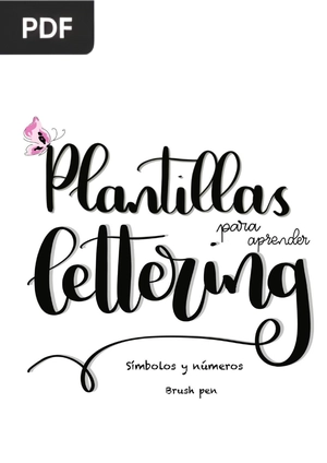 Plantilla lettering. Simbolos y Números