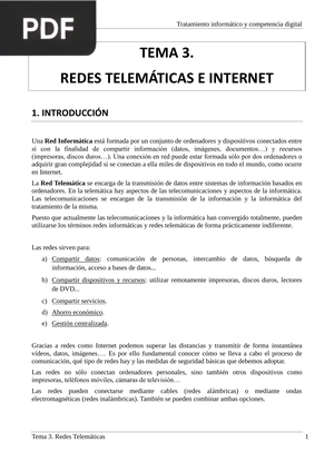 Redes telemáticas e internet