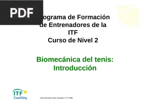 Biomecánica del tenis: Introducción (presentación)