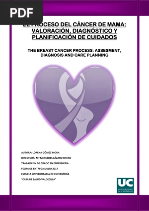 El proceso del cáncer de mama: valoración, diagnóstico, y planificación de cuidados