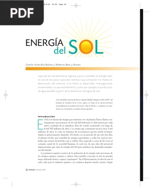 Energía del Sol (Artículo)