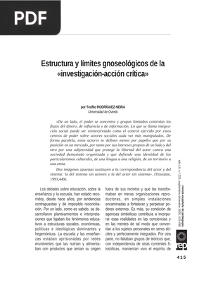 Estructura y límites gnoseológicos de la investigación-acción crítica