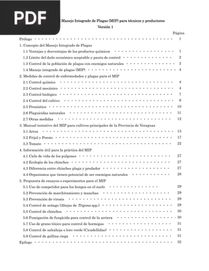 Guía del Manejo Integrado de Plagas (MIP) para técnicos y productores