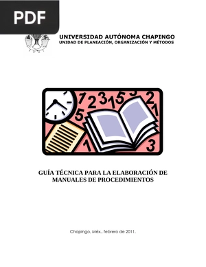 Guía técnica para la elaboración de manuales de procedimientos