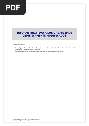 Informe relativo a los organismos genéticamente modificados