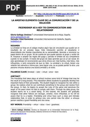 La amistad elemento clave de la comunicación y la relación