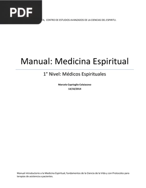 Manual: Medicina Espiritual