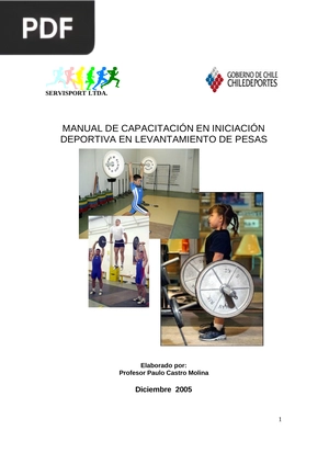 Manual de capacitación en iniciación deportiva en levantamiento de pesas