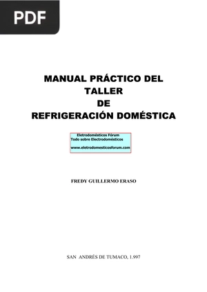 Manual práctico del taller de refrigeracion doméstica