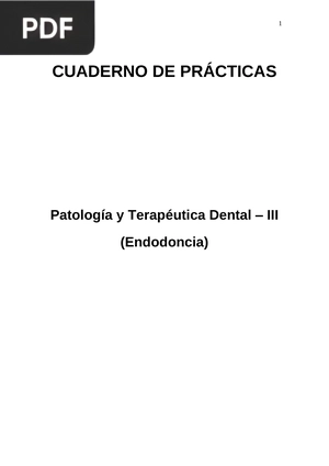 Patología y Terapéutica Dental – III (Endodoncia)