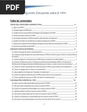 Preguntas frecuentes sobre el VPH