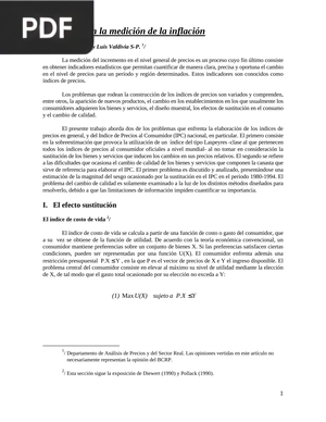 Problemas en la medición de la inflación