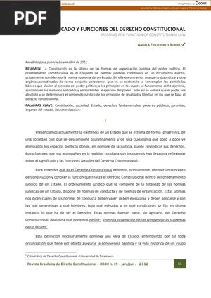 Significado y funciones del derecho constitucional