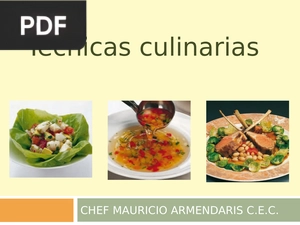 Técnicas culinarias (Presentación)