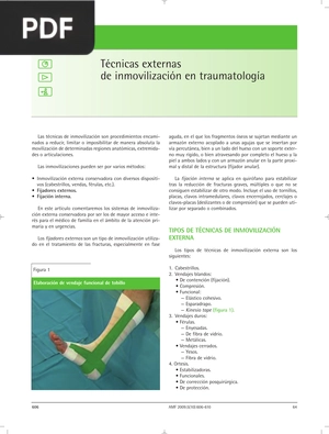 Técnicas externas de inmovilización en traumatología (Artículo)