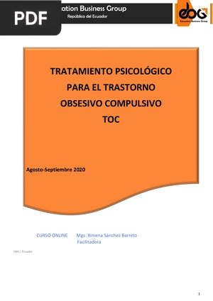 Tratamiento psicológico par el trastorno obsesivo compulsivo TOC