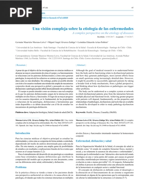 Una visión compleja sobre la etiología de las enfermedades (Artículo)