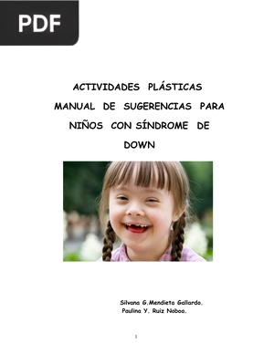 Actividades plásticas. Manual de sugerencias para niños con síndrome de down