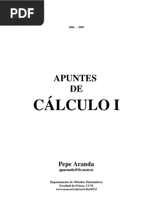 Apuntes de cálculo I