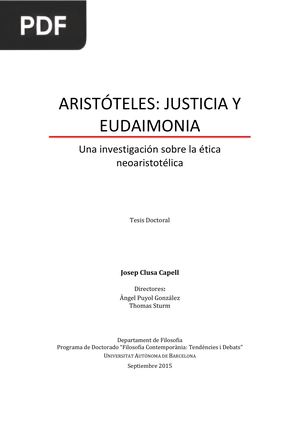 Aristóteles: justicia y eudaimonia