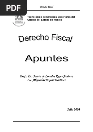 Derecho Fiscal. Apuntes