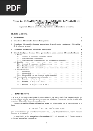 Ecuaciones diferenciales lineales de orden superior