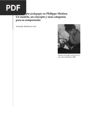 El concepto pedagogía en Philippe Meirieu. Un modelo, un concepto y unas categorías para su comprensión