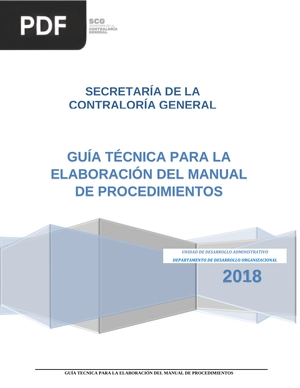 Guía técnica para la elaboración del manual de procedimiento