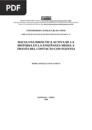 Hacia una didáctica activa de la historia en la enseñanza a media a través del contacto con fuentes