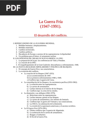 La Guerra Fría (1947-1991)