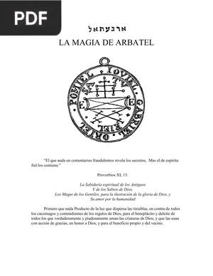 La magia de Arbatel