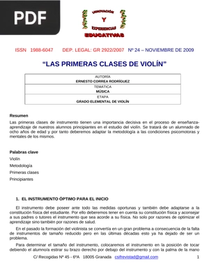 Las primeras clases de violín